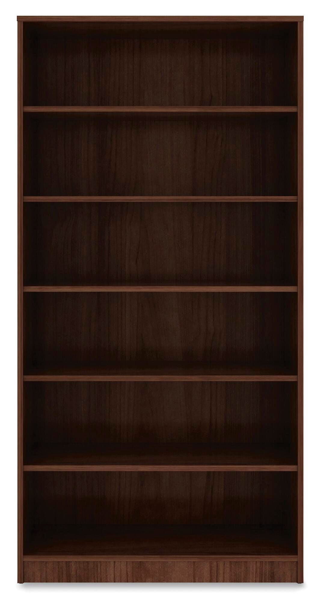 Lorell Laminate 6 Shelf Bookcase, 36 x 12 x 72 Inches, Walnut 1575466